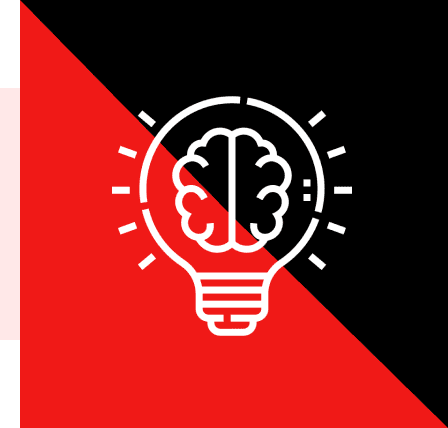 Group 52 A red and black background with an image of a light bulb