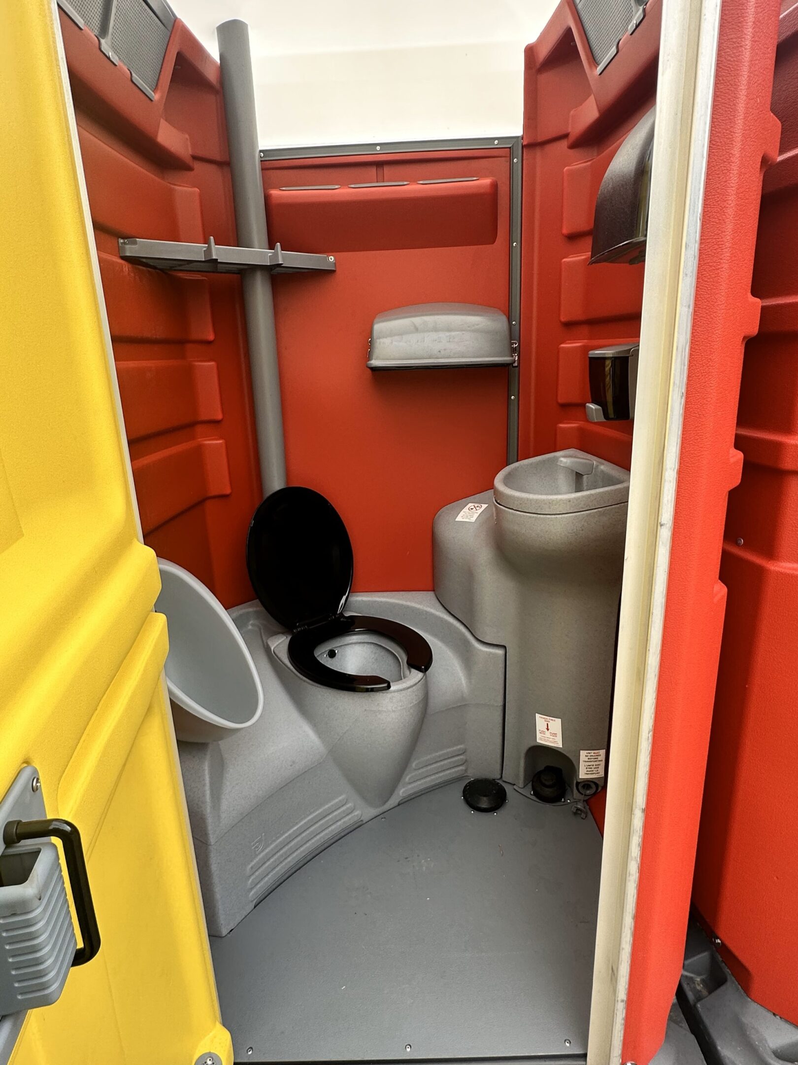 A small bathroom with a toilet and sink.